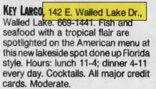 Dick Morris Chevrolet (Walled Lake Chrysler Plymouth) - June 1987 Key Largo Ad (newer photo)